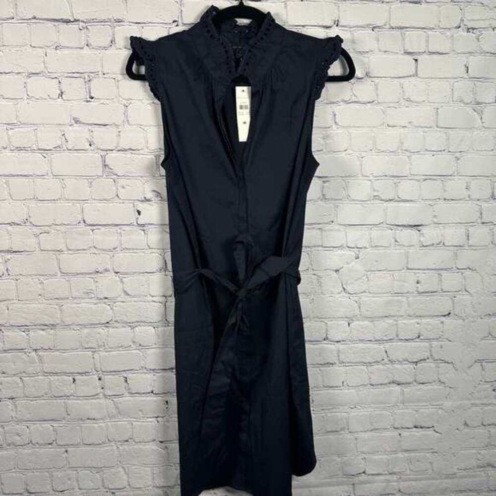 Ann Taylor NWT Navy Blue Lapel Sheath Dress